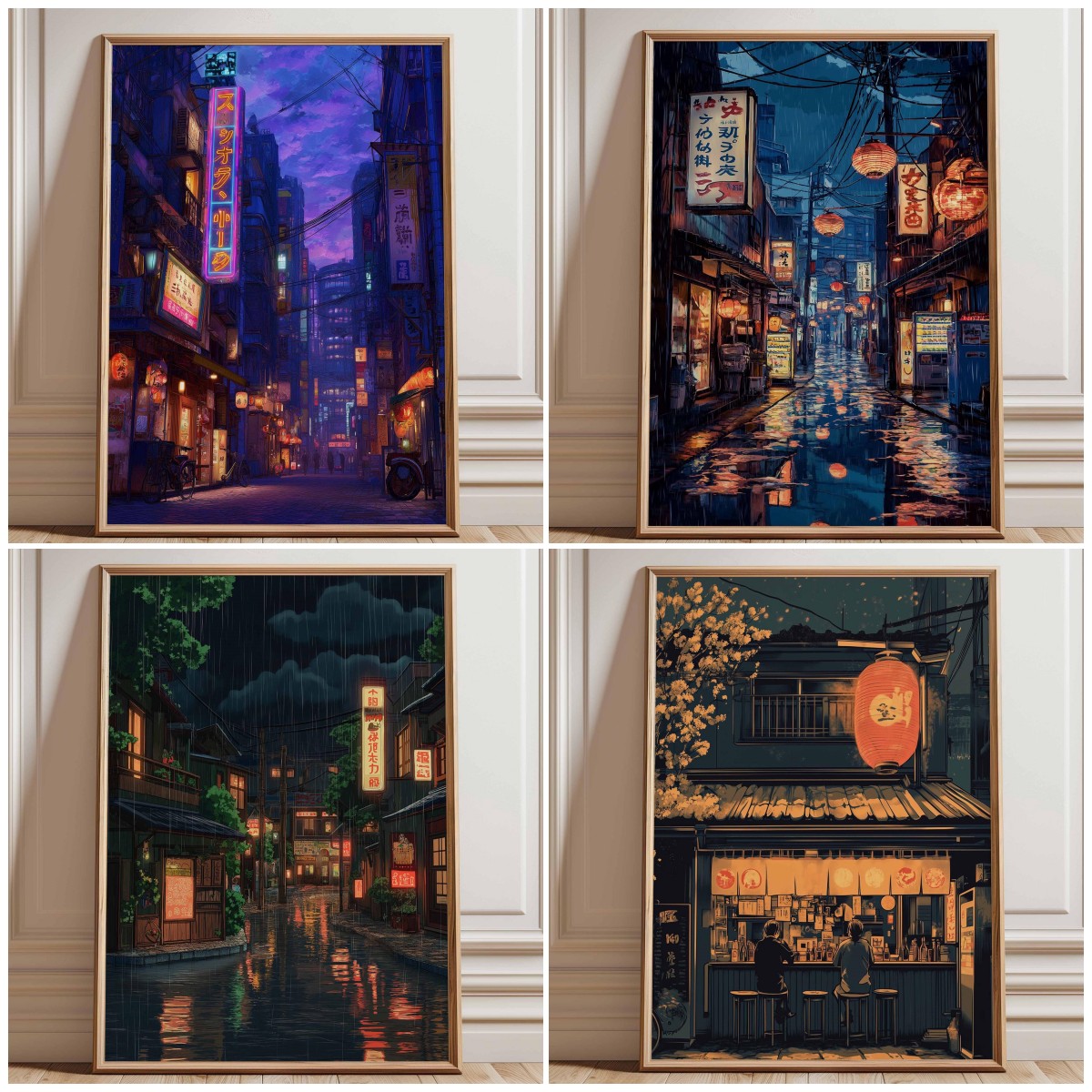 Japanese Lighting Decor - 1 unidade de Pôster Neon de
