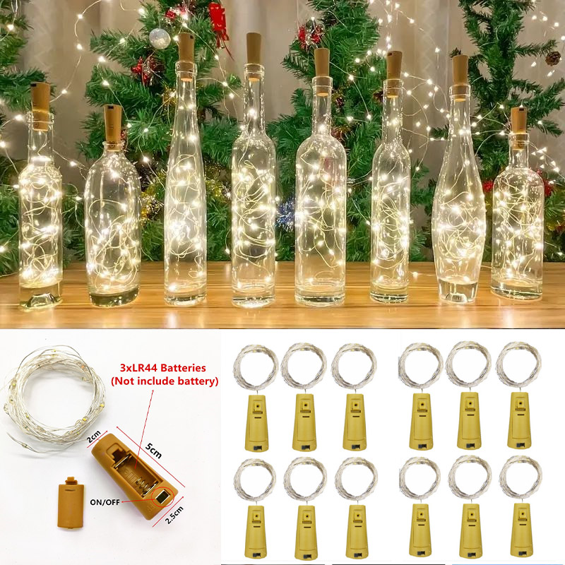 Decor Lighting Cork - 6 pçs 20led garrafa de vinho
