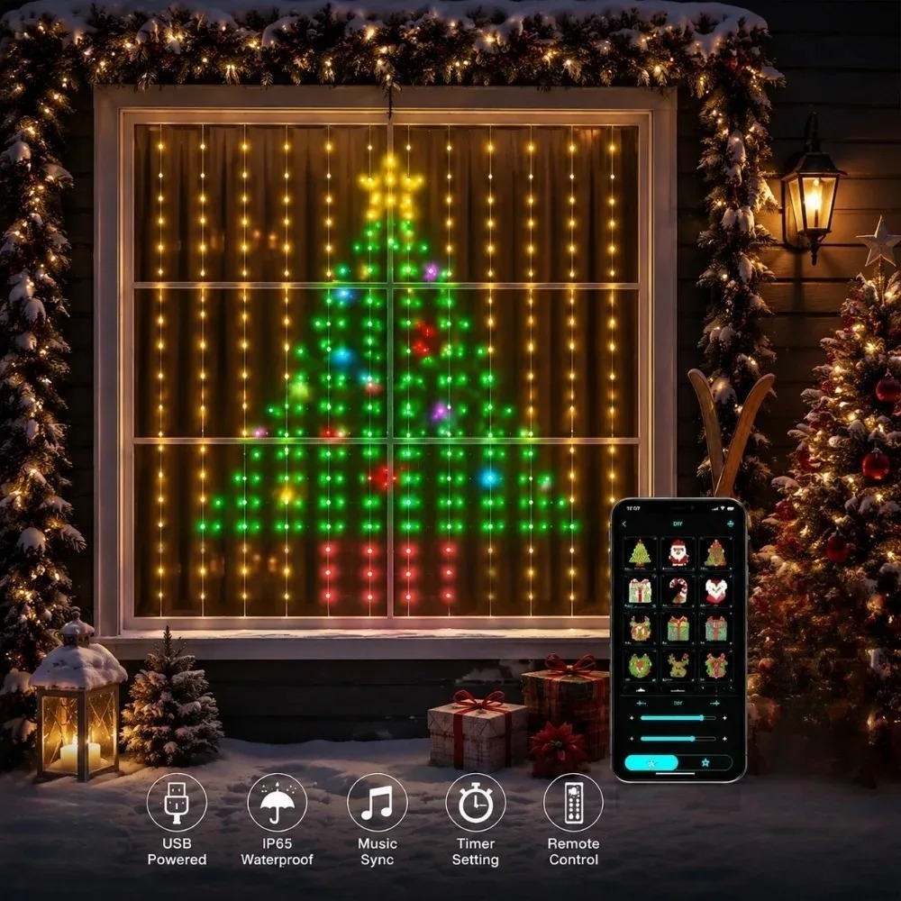 Lighting Decoration For Home - Luzes de Cortina LED Pixel com
