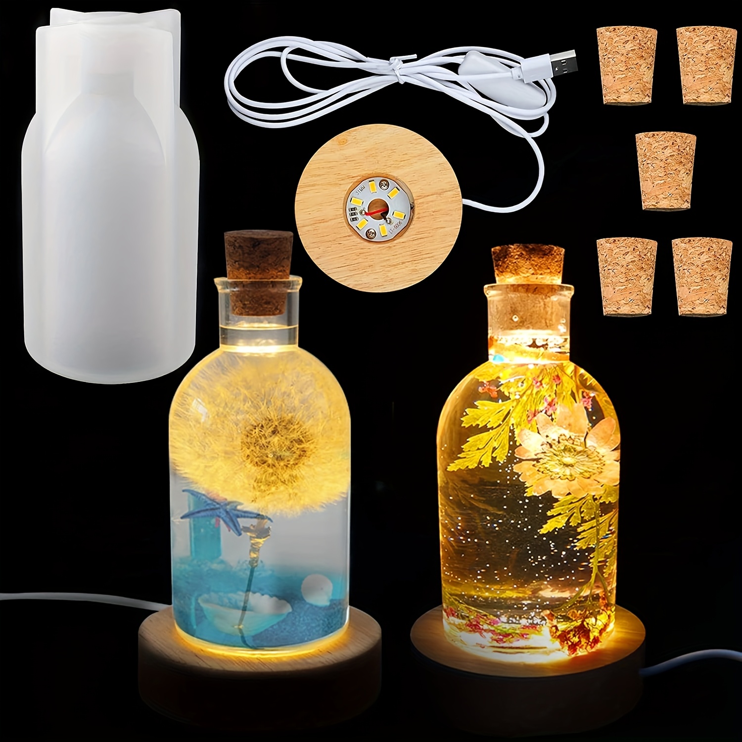 Decor Lighting Cork - Conjunto de moldes de resina para