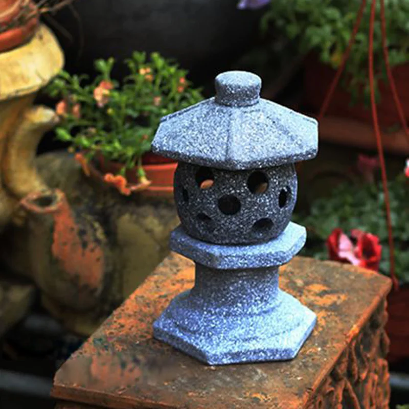 Japanese Lighting Decor - Lâmpada de imitação de pedra cerâmica