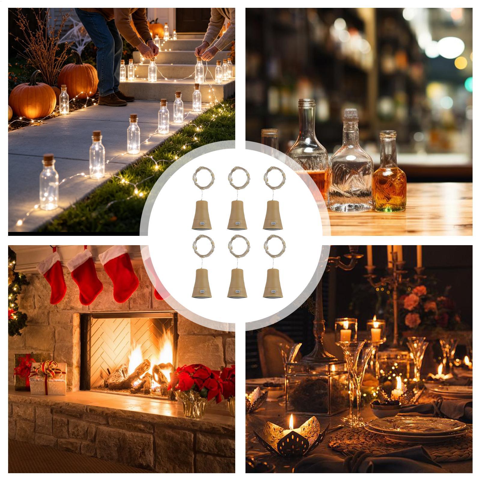 Decor Lighting Cork - Luzes para Garrafa de Vinho com