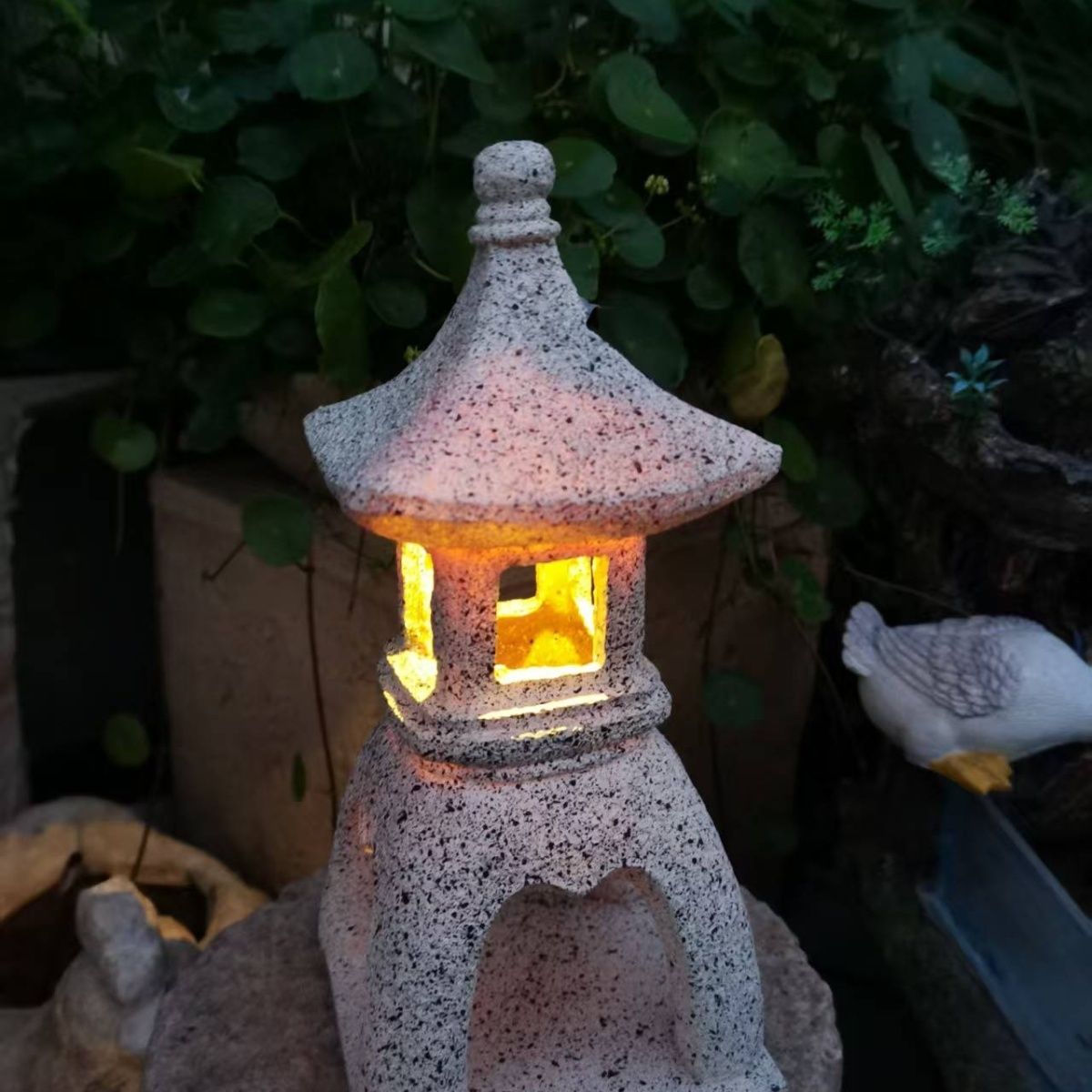 Japanese Lighting Decor - Lanterna Solar Decorativa para Jardim, Lâmpada