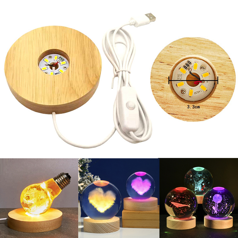 Resina arte display redondo de - Lighting Decoration Stand avaliação e preço