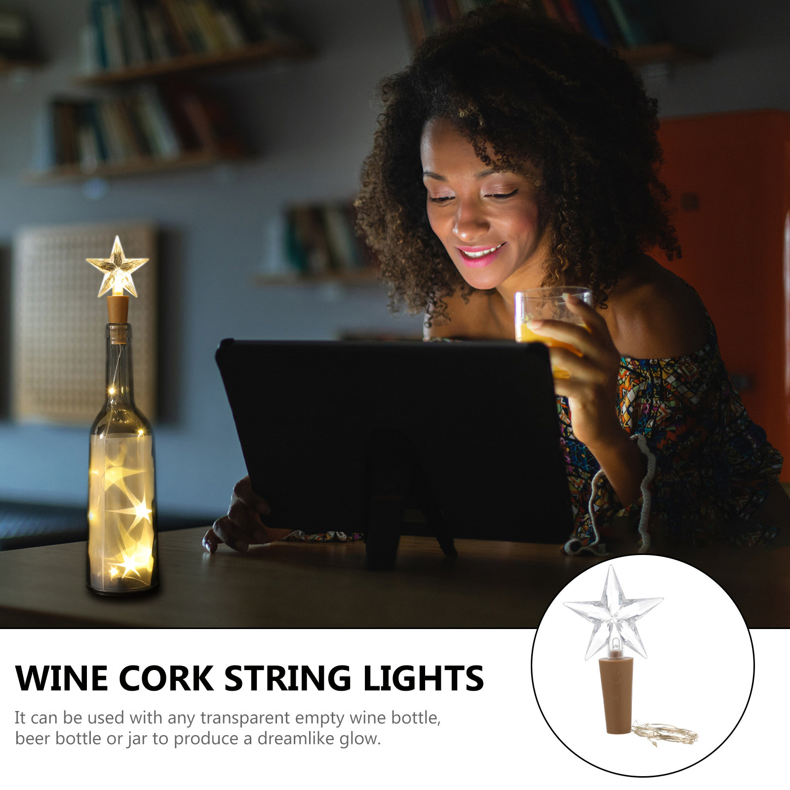 2 unidades de luzes de cordão  - Decor Lighting Cork avaliação e preço