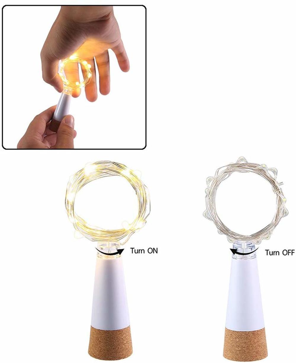 2m 20 led garrafa de cortiça l - Decor Lighting Cork avaliação e preço