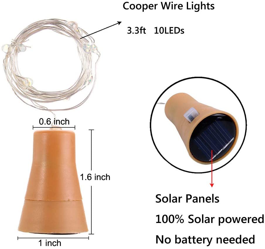 Garrafa de vinho solar Led Str - Decor Lighting Cork avaliação e preço