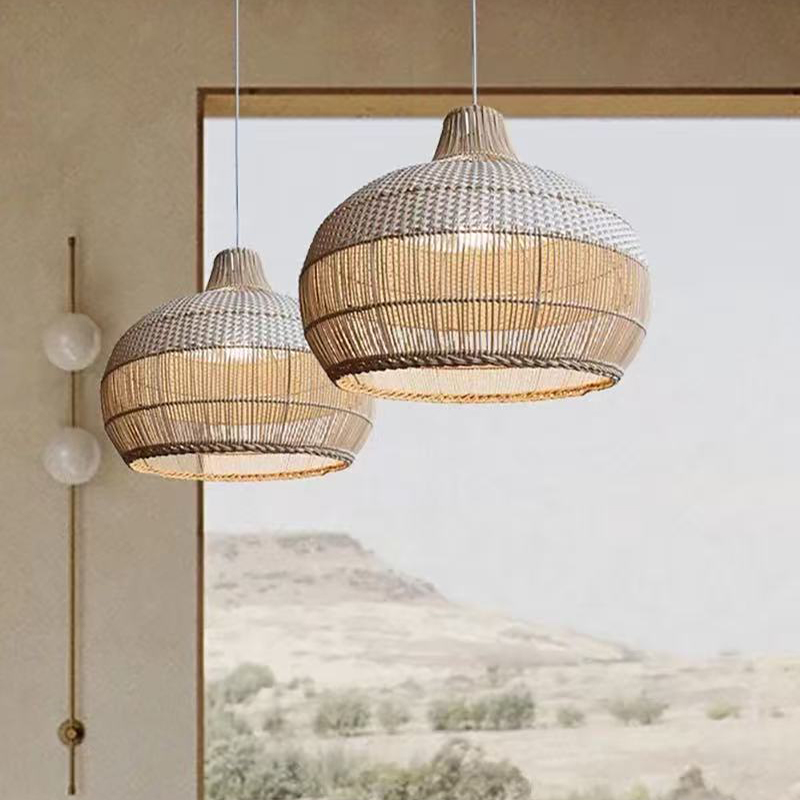 Luminária Pendente de Rattan E - Japanese Lighting Decor avaliação e preço
