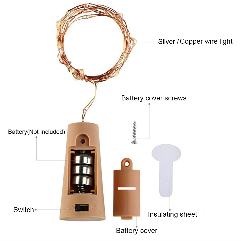 Garrafa de vinho LED String Li - Decor Lighting Cork avaliação e preço
