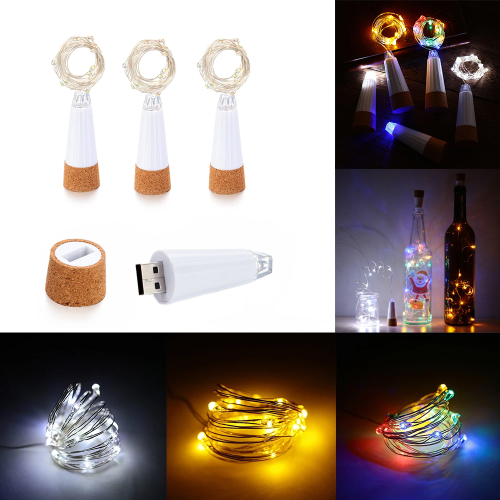 2m 20 led garrafa de cortiça l - Decor Lighting Cork avaliação e preço